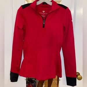 Obermeyer Resort red and black half zip-up/athletic jacket Womens XS